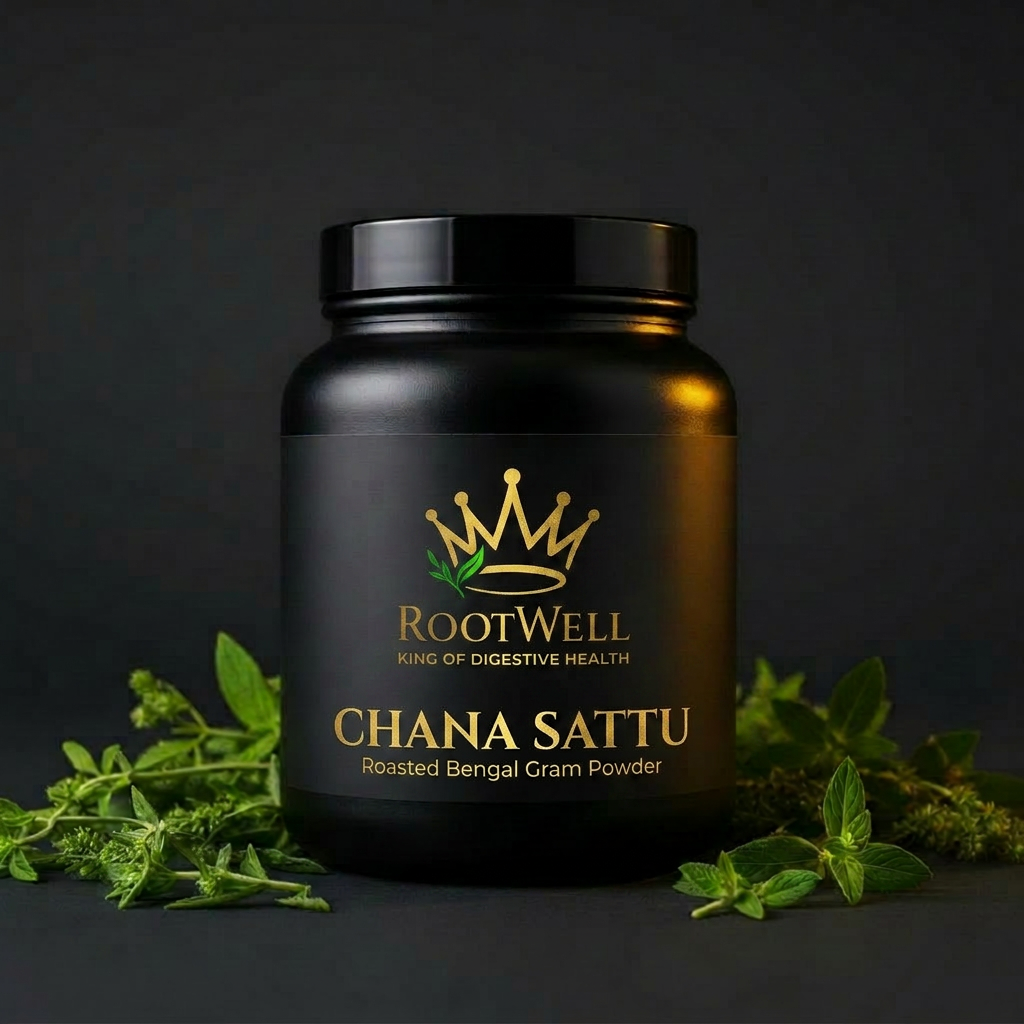 RootWell organic Sattu roasted gram flour premium pouch
